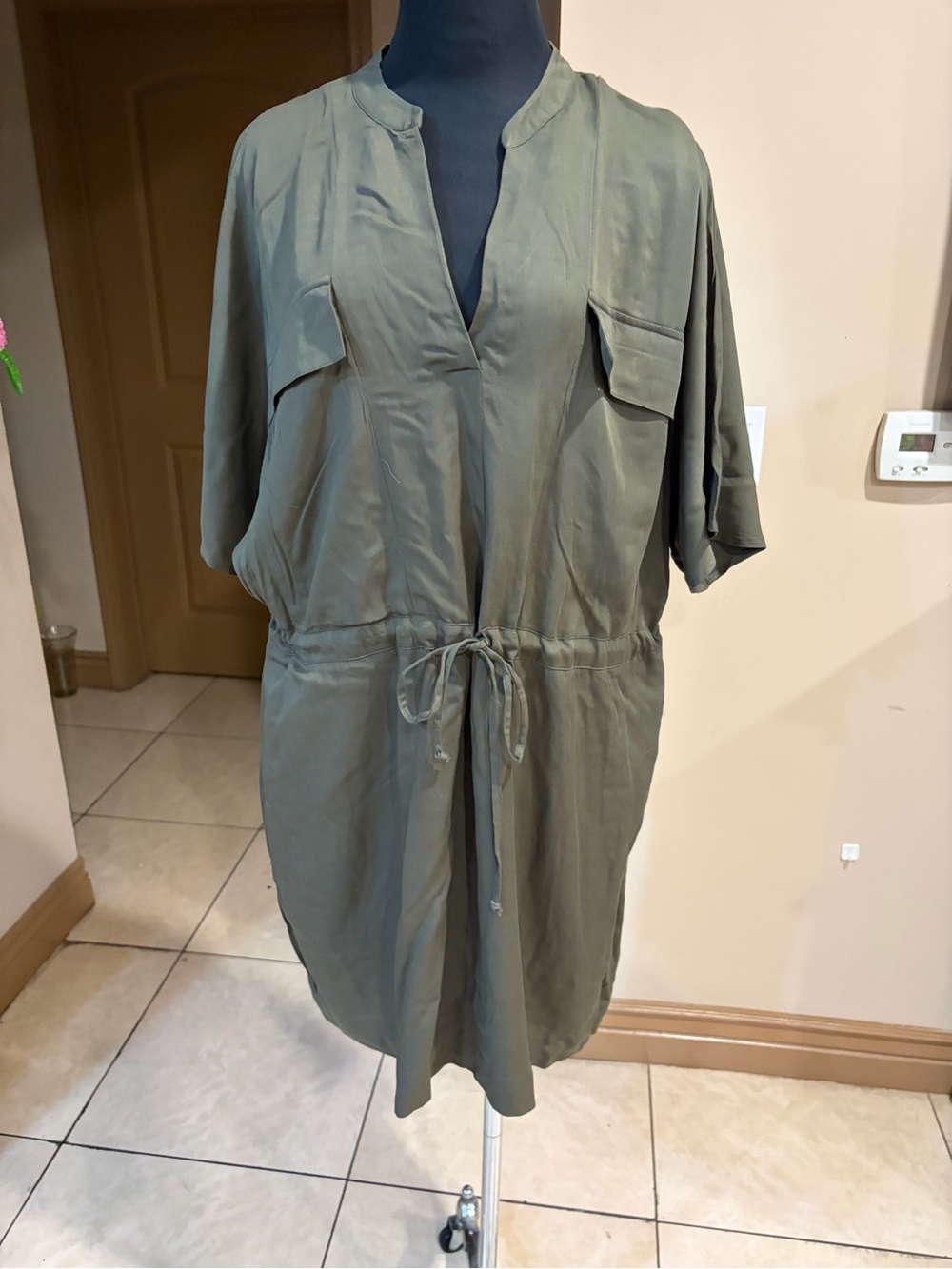 Wesc Olive Drawstring Dress